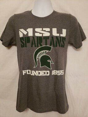 Michigan State MSU Spartans Gray T-Shirt Men's S College Unisex NWT Basketball